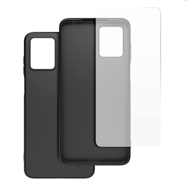 Zadný kryt a ochranné sklo CASR pre Motorola Moto G13/G23, čierna Zadný kryt a ochranné sklo CASR pre Motorola Moto G13/G23, čierna
