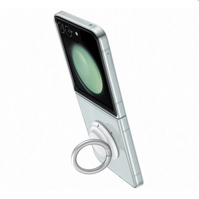 Zadný kryt Clear Gadget pre Samsung Galaxy Z Flip5, transparentná (s odnímateľným úchytom)