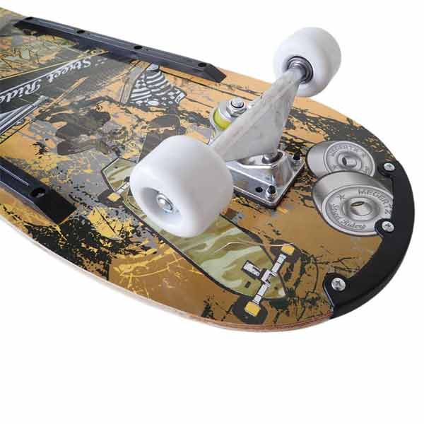 Acra Skateboard farebný, žltý