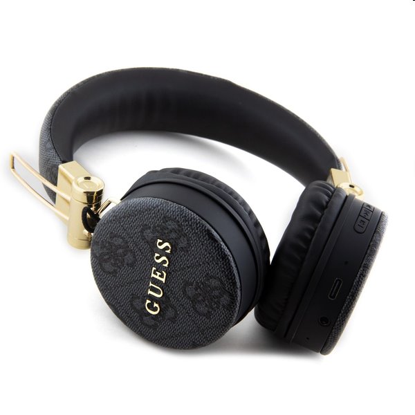 Guess PU 4G Metal Logo Bluetooth Stereo Headphone, čierne PlayGoSmart
