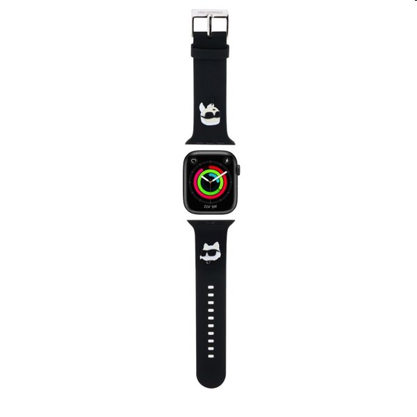 Karl Lagerfeld Karl and Choupette Head NFT remienok pre Apple Watch 42/44mm, black