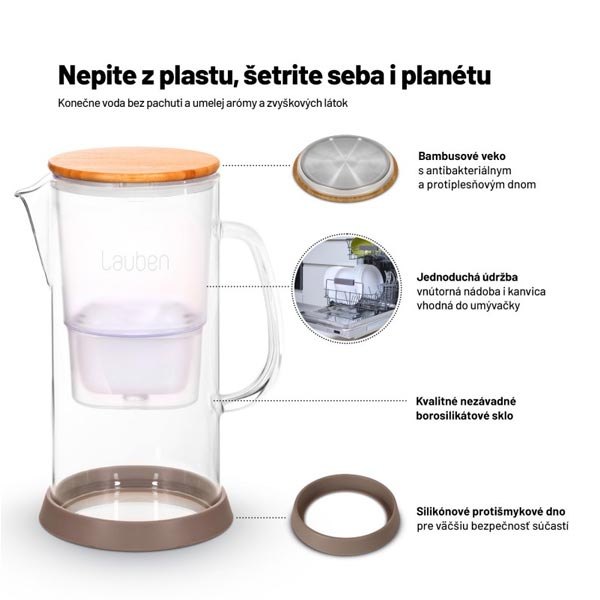 Lauben sklenená filtračná nádoba na vodu 32GW