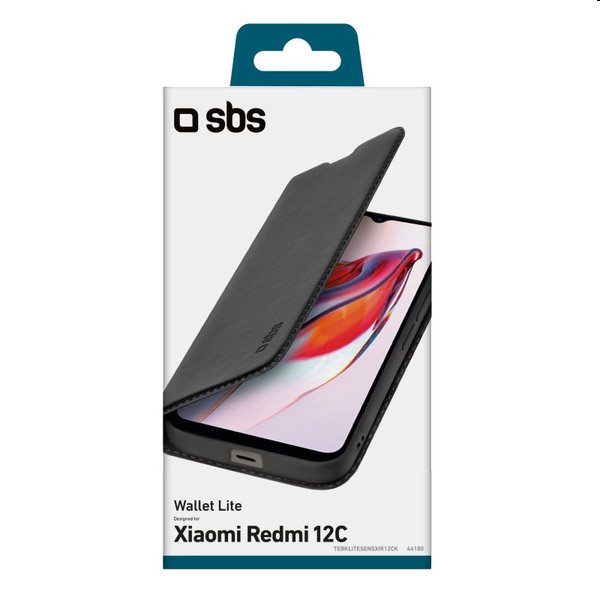 Knižkové puzdro SBS Book Wallet Lite pre Xiaomi Redmi 12C, čierna Knižkové puzdro SBS Book Wallet Lite pre Xiaomi Redmi 12C, čierna