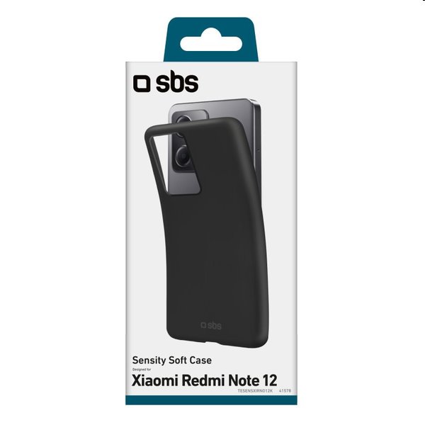 Zadný kryt SBS Sensity pre Xiaomi Redmi Note 12, čierna