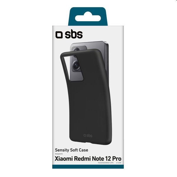 Zadný kryt SBS Sensity pre Xiaomi Redmi Note 12 Pro, čierna Zadný kryt SBS Sensity pre Xiaomi Redmi Note 12 Pro, čierna