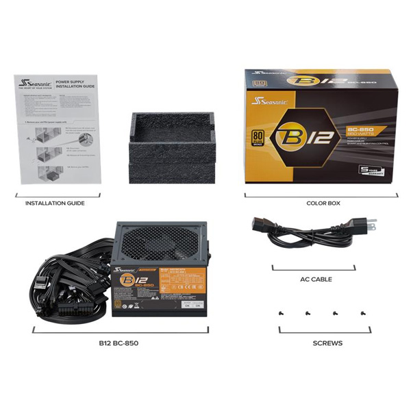 Seasonic B12 BC-850, 80 Plus Bronze, 850 W Zdroj Seasonic B12 BC-850, 80 Plus Bronze, 850 W Zdroj