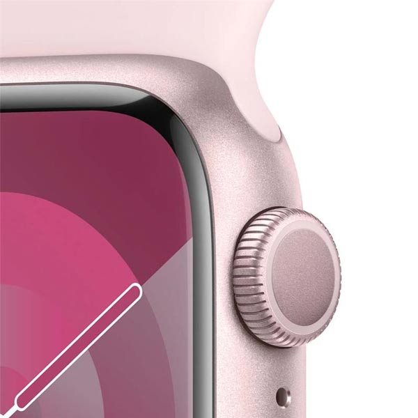 Apple Watch Series 9 GPS 41mm ružová Aluminium Case with Light ružová Sport Band - M/L