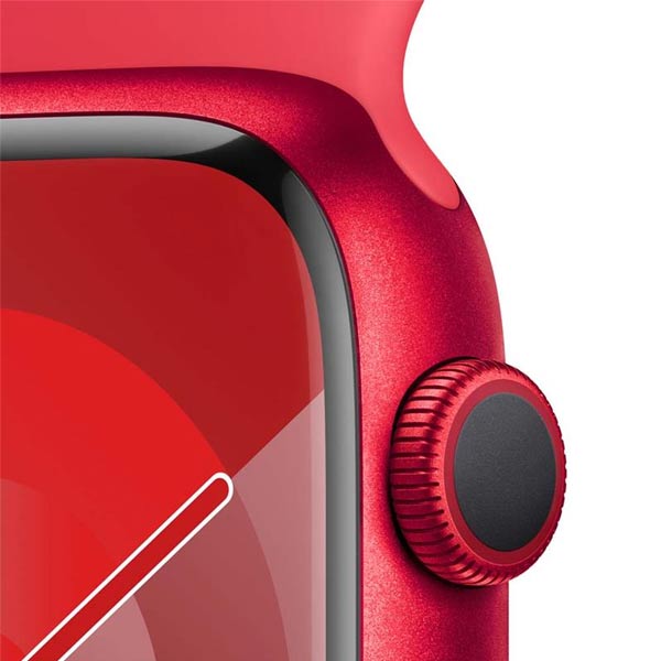 Apple Watch Series 9 GPS 41mm (PRODUCT) červená , hliníkové puzdro so športovým remienkom  (PRODUCT) červená - M/L