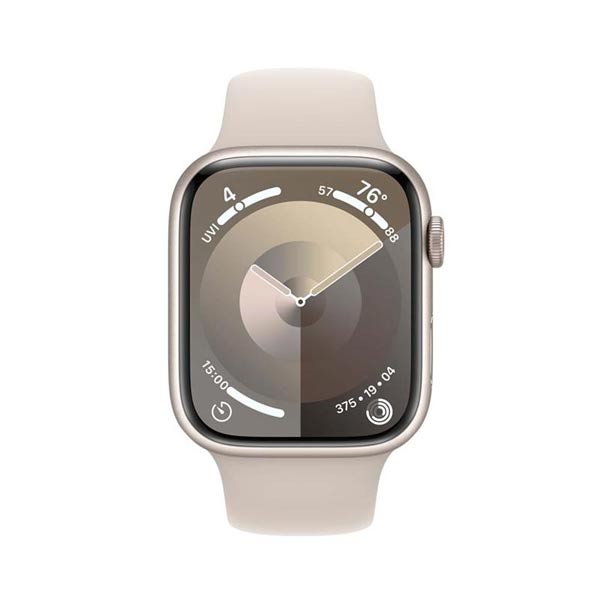 Apple Watch Series 9 GPS 41mm hviezdna biela , hliníkové puzdro so športovým remienkom hviezdna biela - S/M