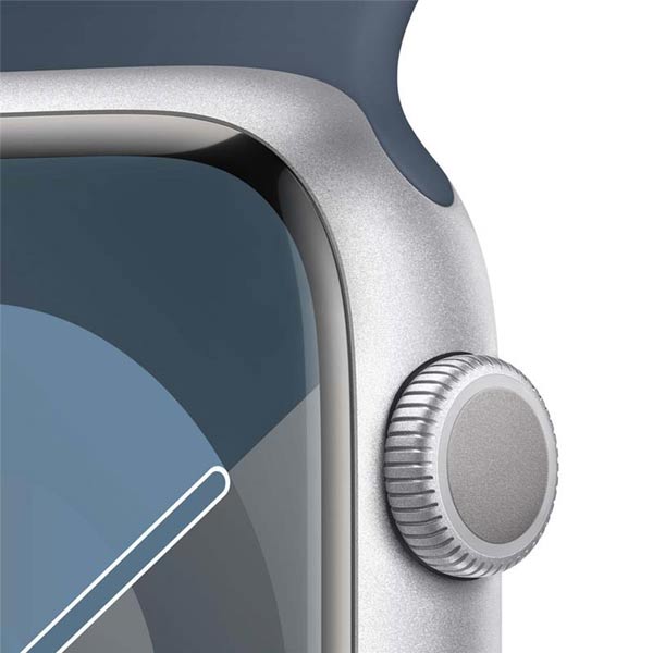 Apple Watch Series 9 GPS 45mm strieborná , hliníkové puzdro so športovým remienkom burková modrá - M/L Apple Watch Series 9 GPS 45mm strieborná , hliníkové puzdro so športovým remienkom burková modrá - M/L