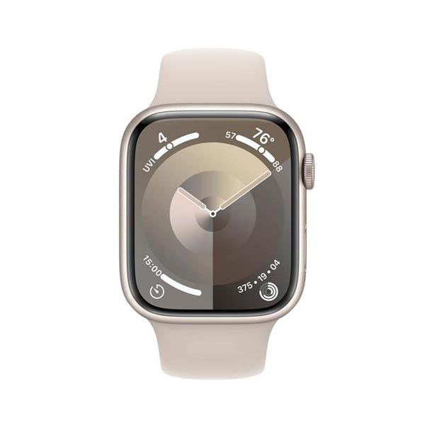 Apple Watch Series 9 GPS 45mm hviezdna biela , hliníkové puzdro so športovým remienkom hviezdna biela - M/L