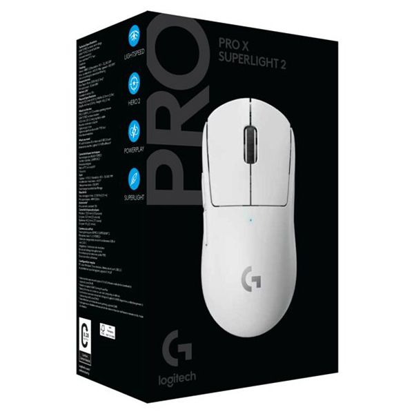 Logitech G PRO X SUPERLIGHT 2 LIGHTSPEED - bezdrôtová herná myš - biela
