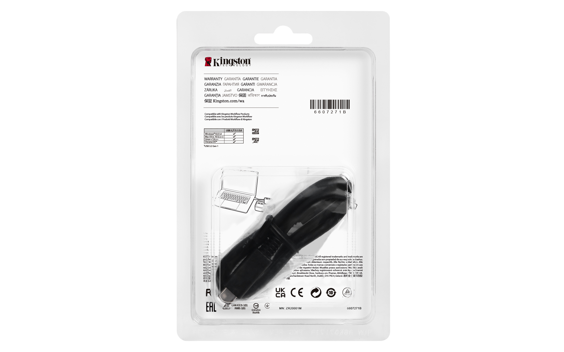 Čítačka pamäťových kariet Kingston Workflow, USB 3.2 Čítačka pamäťových kariet Kingston Workflow, USB 3.2