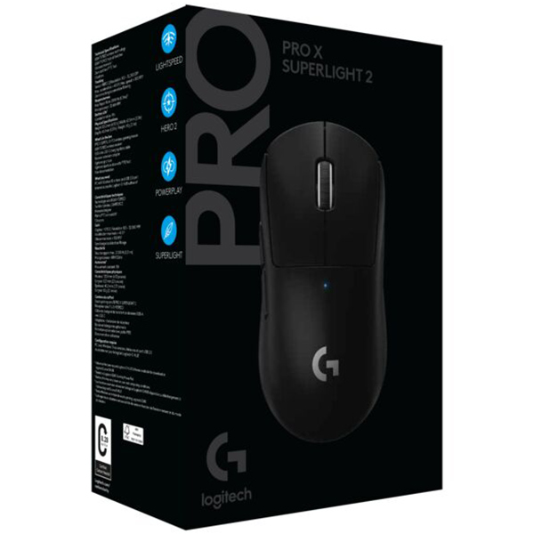 Bezdrôtová herná myš Logitech G PRO X SUPERLIGHT 2, čierna