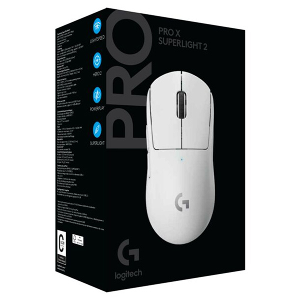 Bezdrôtová herná myš Logitech G PRO X SUPERLIGHT 2, biela