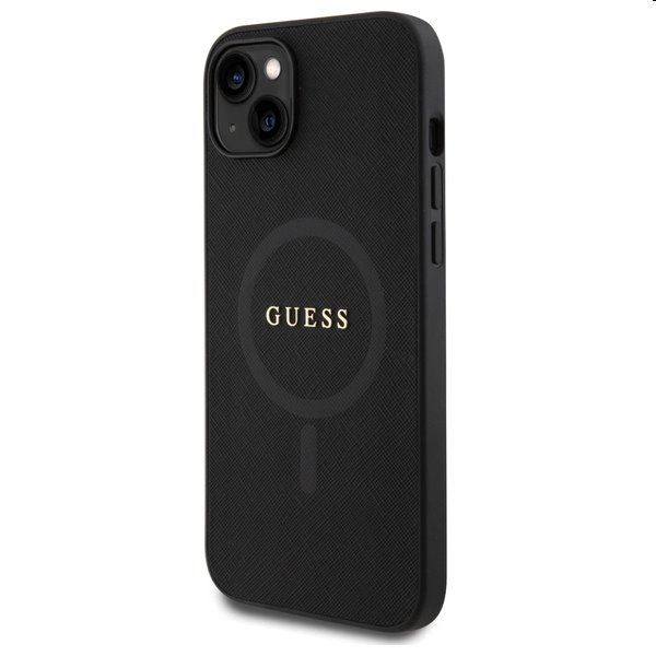 Zadný kryt Guess PU Saffiano MagSafe pre Apple iPhone 15, čierna Zadný kryt Guess PU Saffiano MagSafe pre Apple iPhone 15, čierna