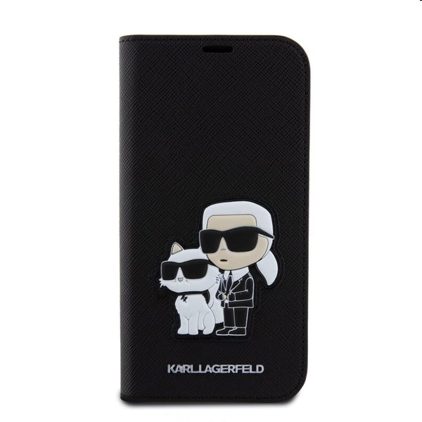 Zadný kryt Karl Lagerfeld PU Saffiano Karl and Choupette NFT Book pre Apple iPhone 15, čierna Zadný kryt Karl Lagerfeld PU Saffiano Karl and Choupette NFT Book pre Apple iPhone 15, čierna