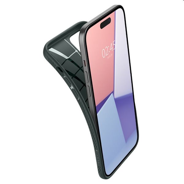 Zadný kryt Zadný kryt Spigen Liquid Air pre Apple iPhone 15 Plus, tmavozelená