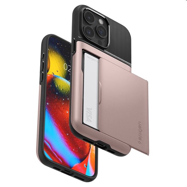 Zadný kryt Spigen Slim Armor CS pre Apple iPhone 15 Pro Max, ružovozlatá