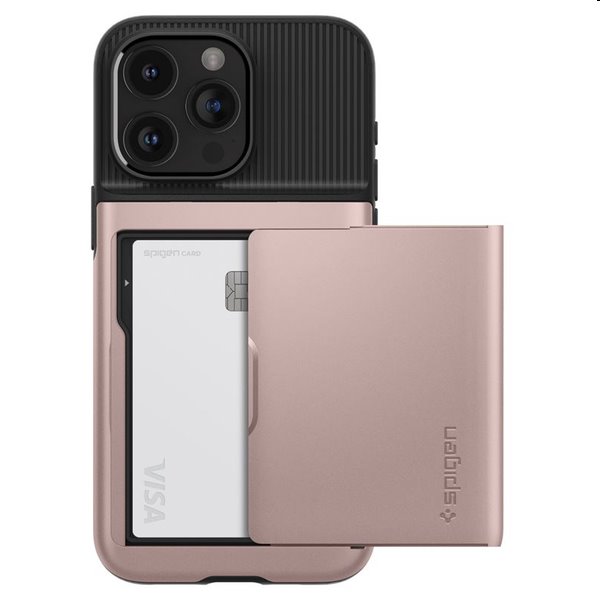 Zadný kryt Spigen Slim Armor CS pre Apple iPhone 15 Pro Max, ružovozlatá