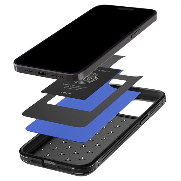 Zadný kryt Spigen Cryo Armor pre Apple iPhone 15 Pro Max, čierno-modrá