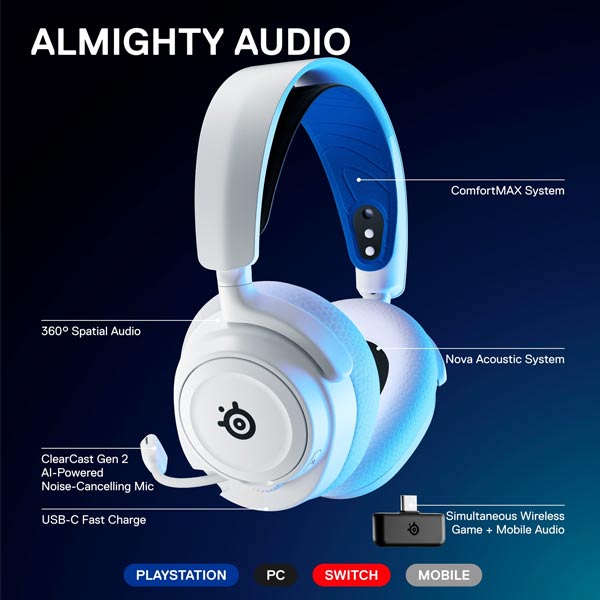Steelseries Arctis Nova 7P White