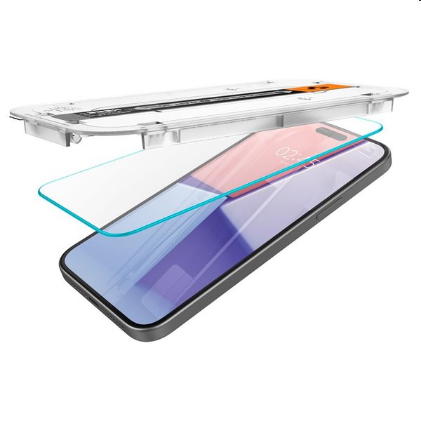 Tvrdené sklo Spigen tR ez Fit pre Apple iPhone 15 Plus, 2 kusy