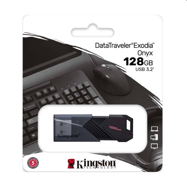 USB kľúč Kingston DataTraveler Exodia Onyx, 128 GB, USB 3.2 (gen 1)