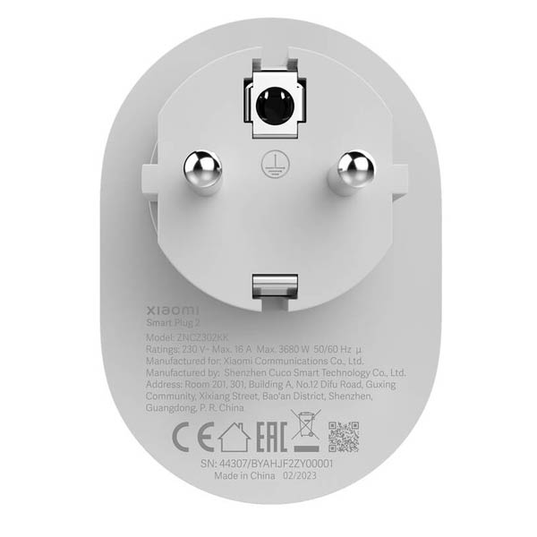 Xiaomi Smart Plug 2 EU, zásuvka