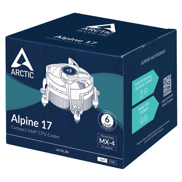 ARCTIC Alpine 17 - INTEL LGA 1700 Chladič na procesor