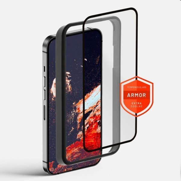 FIXED Armor prémiové ochranné tvrdené sklo pre Apple iPhone 15, čierna