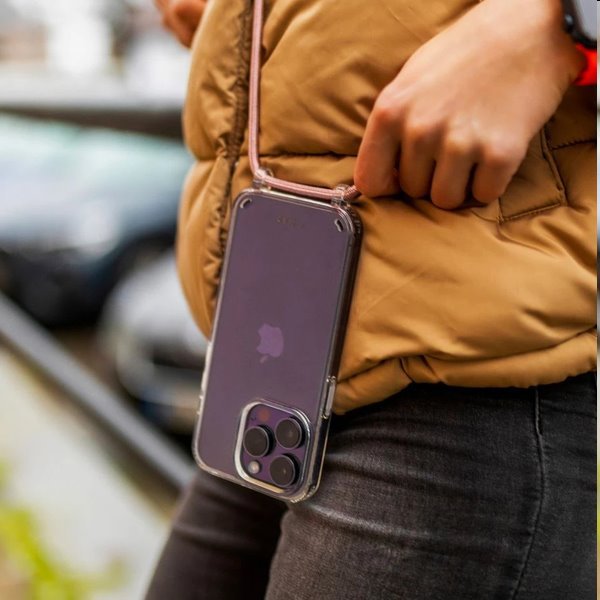 Zadný kryt FIXED Pure Neck so šnúrkou na krk pre Apple iPhone 15 Plus, ružová Zadný kryt FIXED Pure Neck so šnúrkou na krk pre Apple iPhone 15 Plus, ružová