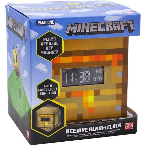 Hodiny s budíkom Bee Včelička (Minecraft)