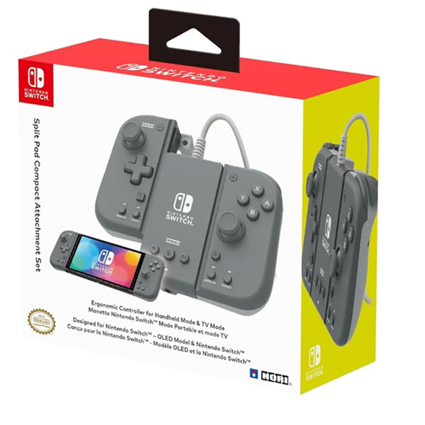 HORI Switch Split Pad Compact Attachment Set (Grey)