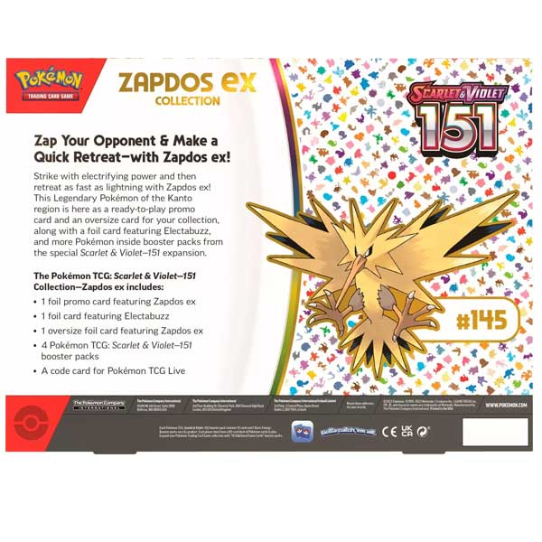 Kartová hra Pokémon TCG: Scarlet & Violet 151 Zapdos EX Collection (Pokémon)