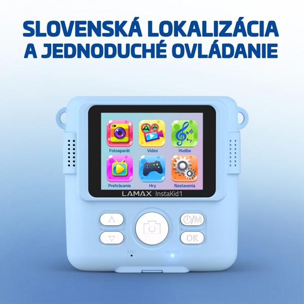 Lamax InstaKid1 detský fotoaparát modrý Lamax InstaKid1 detský fotoaparát modrý