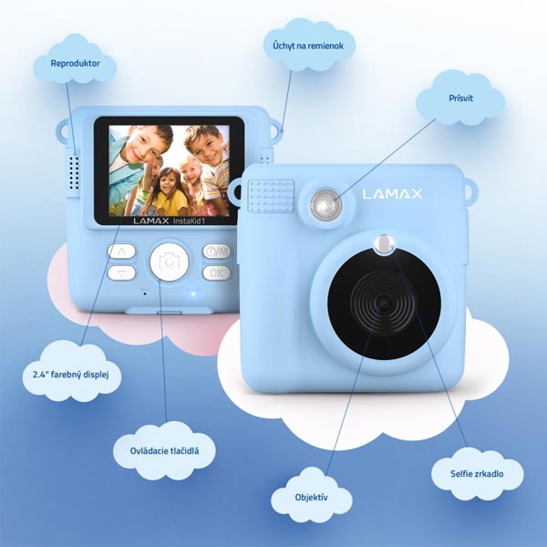 Lamax InstaKid1 detský fotoaparát modrý Lamax InstaKid1 detský fotoaparát modrý