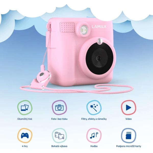 Lamax InstaKid1 detský fotoaparát ružový Lamax InstaKid1 detský fotoaparát ružový