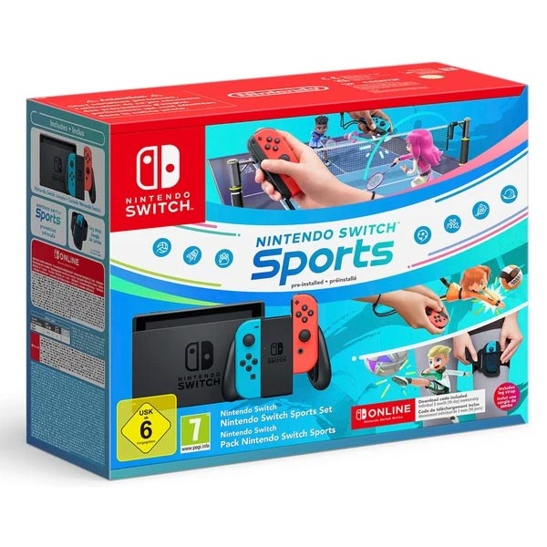 Nintendo Switch Neon + Switch Sports + 3 mesačné predplatné Nintendo Switch Neon + Switch Sports + 3 mesačné predplatné