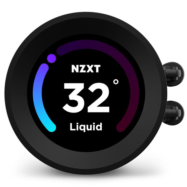 NZXT AIO Vodné chladenie CPU Kraken 240 ELITE, LCD displej, čierny