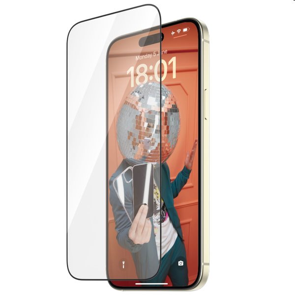 Ochranné sklo PanzerGlass Re:fresh UWF s aplikátorom pre Apple iPhone 15 Plus, čierna Ochranné sklo PanzerGlass Re:fresh UWF s aplikátorom pre Apple iPhone 15 Plus, čierna