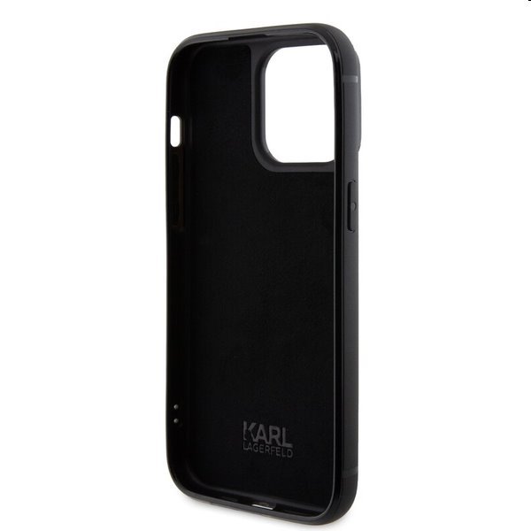 Zadný kryt Karl Lagerfeld Rhinestone Plate Metal Logo pre Apple iPhone 15 Pro, čierna Zadný kryt Karl Lagerfeld Rhinestone Plate Metal Logo pre Apple iPhone 15 Pro, čierna