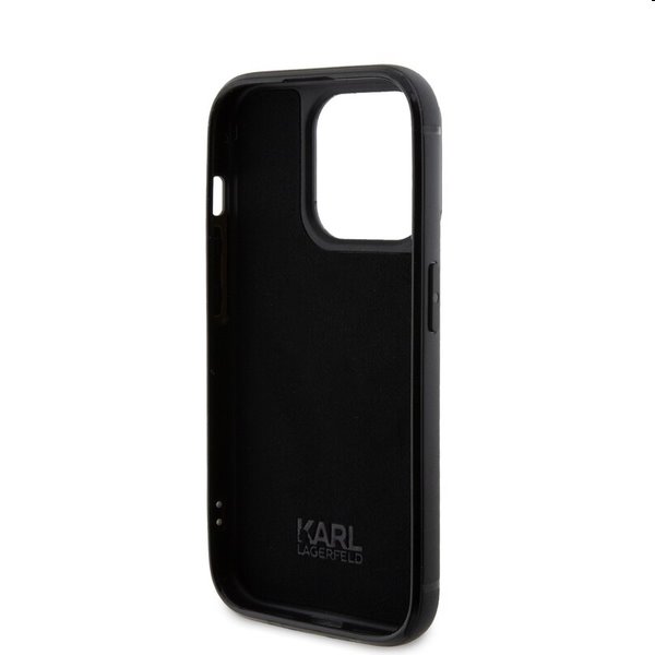 Zadný kryt Karl Lagerfeld Rhinestone Plate Metal Logo pre Apple iPhone 15 Pro, strieborná Zadný kryt Karl Lagerfeld Rhinestone Plate Metal Logo pre Apple iPhone 15 Pro, strieborná