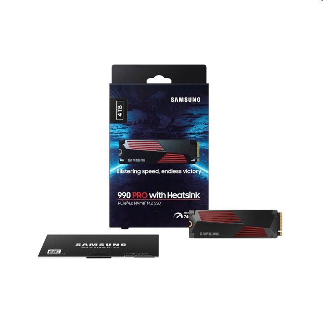 Samsung SSD disk 990 PRO s chladičom, 4 TB, NVMe M.2 Samsung SSD disk 990 PRO s chladičom, 4 TB, NVMe M.2