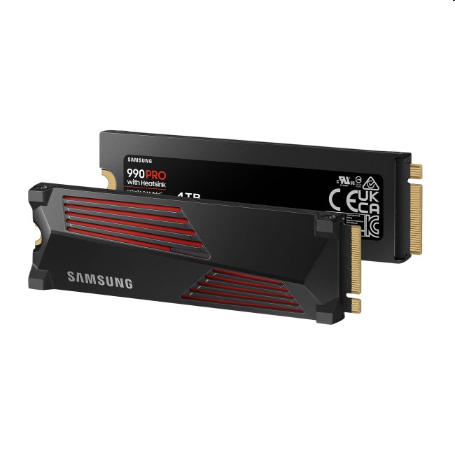 Samsung SSD disk 990 PRO s chladičom, 4 TB, NVMe M.2 Samsung SSD disk 990 PRO s chladičom, 4 TB, NVMe M.2