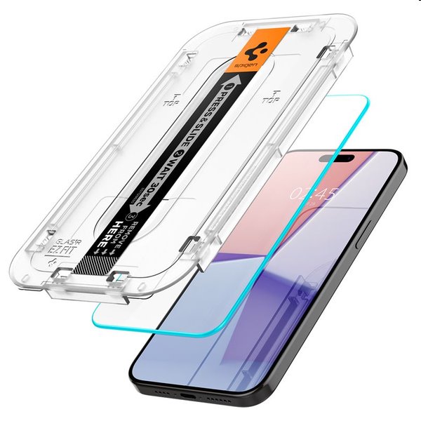 Tvrdené sklo Spigen tR ez Fit pre Apple iPhone 15 Pro Max, 2 kusy Tvrdené sklo Spigen tR ez Fit pre Apple iPhone 15 Pro Max, 2 kusy