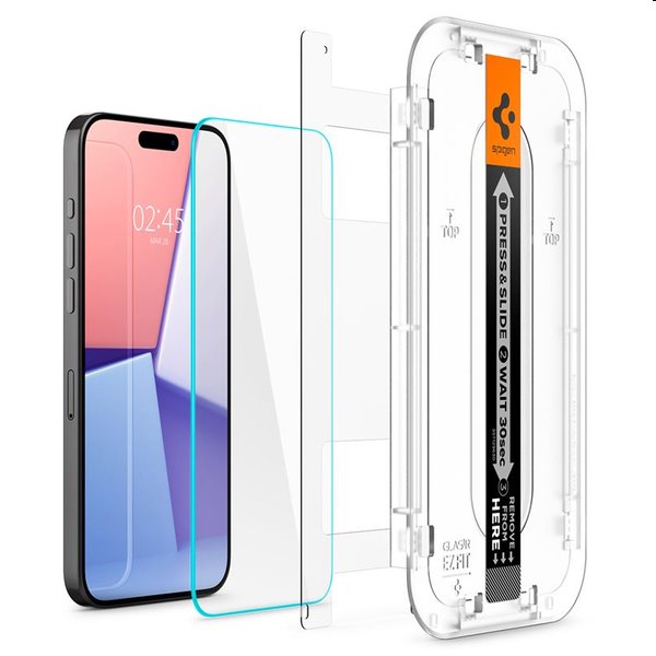 Tvrdené sklo Spigen tR ez Fit pre Apple iPhone 15 Pro Max, 2 kusy Tvrdené sklo Spigen tR ez Fit pre Apple iPhone 15 Pro Max, 2 kusy