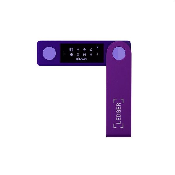 Ledger Nano X hardvérová peňaženka na kryptomeny, amethyst purple