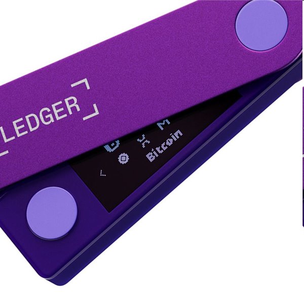 Ledger Nano X hardvérová peňaženka na kryptomeny, amethyst purple