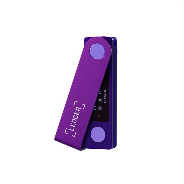 Ledger Nano X hardvérová peňaženka na kryptomeny, amethyst purple